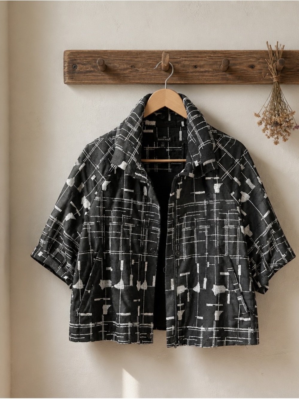 Samuel Dong Black Cotton Lined Garment